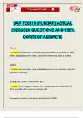 SAR TECH II &lpar;FUNSAR&rpar; ACTUAL 2025&sol;2026 QUESTIONS AND 100&percnt; CORRECT ANSWERS