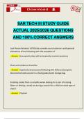 SAR TECH III STUDY GUIDE ACTUAL 2025&sol;2026 QUESTIONS AND 100&percnt; CORRECT ANSWERS