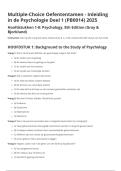 Samenvatting en oefententamen met 100 vragen! 2025/2026 - Inleiding in de Psychologie (PB0014) Psychology - OU