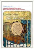 Full Test Bank For_ Essential Cell Biology 4th Edition Alberts Updated 2025 with complete answers | Graded A+