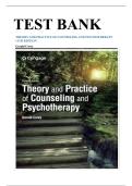Test Bank&colon; Theory and Practice of Counseling and Psychotherapy&comma; 11th Edition by Gerald Corey