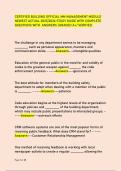 CERTIFIED BUILDING OFFICIAL MM MANAGEMENT MODULE  NEWEST ACTUAL 2025&sol;2026 STUDY GUIDE WITH COMPLETE  QUESTIONS WITH ANSWERS &sol;GRADED A&plus;&sol; VERIFIED&period;