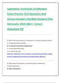 Substation Technician Certification  Exam Practice Test Questions And  Correct Answers &lpar;Verified Answers&rpar; Plus  Rationales 2026 Q&A &vert; Instant  Download Pdf