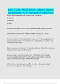 EDF 2025 Final Exam Study Guide Questions with Accurate Answers