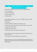 EDF 2025 Test &num;3 Questions with Accurate Answers