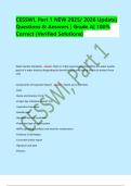 Official Exam Prep Materials &colon;CESSWI Part 1 and 2 NEW 2025&sol; 2026 Update&rpar; Questions & Answers 