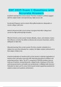 EDF 2025 Exam 1 Questions with Accurate Answers