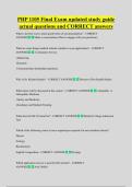 PHP 1105 Final Exam updated study guide  actual questions and CORRECT answers