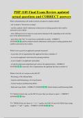 PHP 1105 Final Exam Review updated  actual questions and CORRECT answers