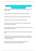 EDF Final Terms Questions with Accurate Answers