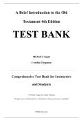 Complete Test Bank &mdash; A Brief Introduction to the Old Testament&comma; 4th Edition &mdash; Michael D&period; Coogan&comma; 2019 &mdash; ISBN 9780190903756 &mdash; Chapters 1&ndash;25 Covered &lpar;Latest Update&rpar;
