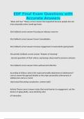EDF Final Exam Questions with Accurate Answers