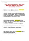 HOSA BEHAVIORAL HEALTH QUESTIONS  WITH 100&percnt; CORRECT SOLUTIONS &vert;  GUARANTEED SUCCESS&period; 