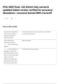 POLI 2051 Final- LSU EXAM fully solved & updated &lpar;latest version verified for accuracy&rpar; &lpar;Questions &plus; Answers&rpar; Solved 100&percnt; Correct&excl;&excl;