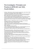 Fire Investigator&colon; Principles and Practice to NFPA 921 and 1033&comma; Fourth Edition&period; NEWEST 2026&sol;2027 ACTUAL EXAM COMPLETE QUESTIONS AND CORRECT DETAILED ANSWERS &lpar;VERIFIED ANSWERS&rpar; &vert;ALREADY GRADED A&plus;&vert;&vert;BRAND NEW&excl;&excl;