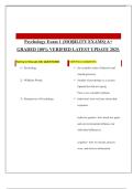 Psychology Exam 1 &lpar;MOḄILITY EXAMS&rpar; A&plus; GRADED 100&percnt; VERIFIED LATEST UPDATE 2025&period;