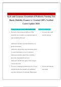 Kyle and Carman&colon; Essentials of Pediatric Nursing Test Bank &lpar;Mobility Exams&rpar; A&plus; Graded 100&percnt; Verified Latest Update 2025&period;