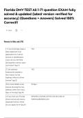 Florida DMV TEST All 1-71 question EXAM fully solved & updated &lpar;latest version verified for accuracy&rpar; &lpar;Questions &plus; Answers&rpar; Solved 100&percnt; Correct&excl;&excl;
