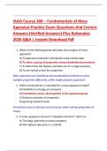 IAAO Course 300 &ndash; Fundamentals of Mass  Appraisal Practice Exam Questions And Correct  Answers &lpar;Verified Answers&rpar; Plus Rationales  2026 Q&A &vert; Instant Download Pdf