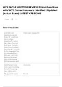 NYS EMT-B WRITTEN REVIEW EXAM Questions with 100&percnt; Correct Answers &vert; Verified &vert; Updated &lpar;Actual Exam&rpar; LATEST VERSION&excl;&excl;
