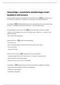Hoorcollege &plus; presentatie aantekeningen Exam  Questions and answers 