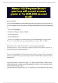 History 1020 Ferguson Exam 4 questions with correct answers graded a&period;pdf