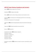 HPD 4C Exam Review Questions and answers 