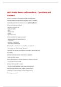 HPD Breast Exam and Female GU Questions and  answers 