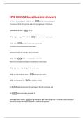 HPD EXAM 2 Questions and answers 