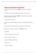 HPD Exam 4 Questions and answers 