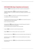 HPD EXAM ONE chap 2 Questions and answers 