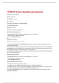 HPD FTEP 1 Exam Questions and answers 