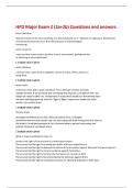 HPD Major Exam 2 &lpar;2a&plus;2b&rpar; Questions and answers 