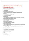 HPD Male GU&sol;Rectal Exam and Prescribing  Questions and answers 