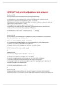 HPD SGT Test practice Questions and answers 