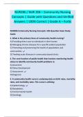 NUR206 &sol; NUR 206 &ndash; Community Nursing  Concepts &vert; Guide with Questions and Verified  Answers &vert; 100&percnt; Correct &vert; Grade A &ndash; Fortis 