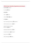 HPD10 Exam Nutrition Questions and answers 