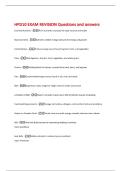 HPD10 EXAM REVISION Questions and answers 