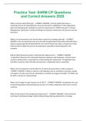 Practice Test- SHRM CP Questions and Correct Answers 2026
