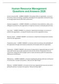 Human Resource Management Questions and Answers 2026