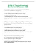 SHRM-CP People Situational Questions and Answers 2026