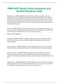IPMA-SCP Study Guide Questions and Verified Solutions 2026