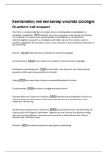 Kennismaking met een beroep vanuit de sociologie  Questions and answers