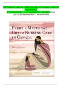 Test Bank for Maternal Child Nursing Care Canada 3rd Edition by Keenan Lindsay&comma; 2024&rpar; &vert; All Chapter 1-55 Covered &vert; Complete Latest Guide A&plus; EXAM QUESTIONS WITH CORRECT ANSWERS RATED A&plus;