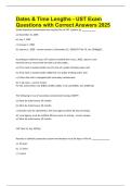 Dates & Time Lengths - UST Exam Questions with Correct Answers 2025