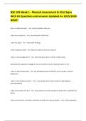NSE 103 Week 1 - Physical Assessment & Vital Signs With 63 Questions and answers Updated A&plus; 2025&sol;2026 NEW&excl;&excl;