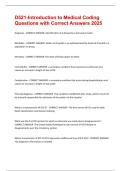 D521-Introduction to Medical Coding Questions with Correct Answers 2025