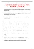 D278 EXAM PREP QUESTIONS WITH CORRECT ANSWERS&period;