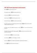 PIE TEST Exam Questions and answers 