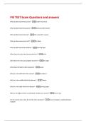 PIE TEST Exam Questions and answers 